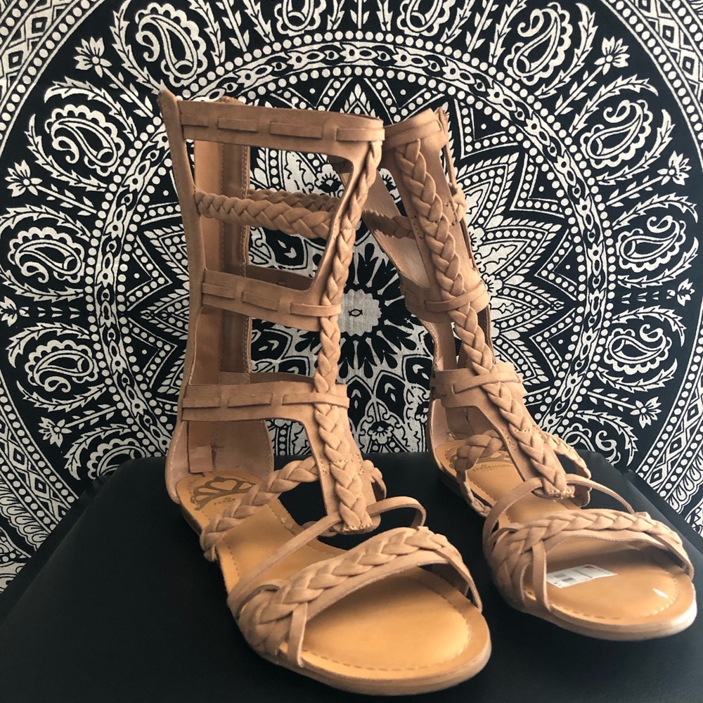 Suede Light brown Gladiator Sandals!